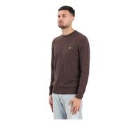 Lyle & Scott, ,Knitwear ,Uomo ,Marrone ,S Maglione Girocollo in Cotone Merino