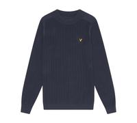 Lyle & Scott - Maglione a Collo Alto Lavorato a Coste - - Knitwear - Uomo - Blu - XS