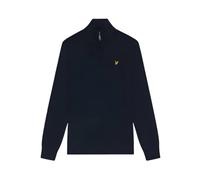 Lyle & Scott - Maglione con Zip Corta 1/4 in Cotone Merino - - Knitwear - Uomo - Blu - S