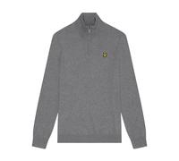 Lyle & Scott - Maglione con Zip Corta in Cotone Merino - - Knitwear - Uomo - Grigio - XL