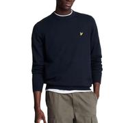 Lyle & Scott Maglione da uomo con scollo rotondo. Accogliente ed elegante - cotone con lana per un comfort invernale, Z271 Dark Navy, M