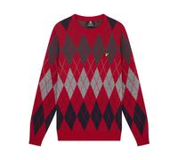Lyle & Scott - Maglione Girocollo Brih Argyle - - Knitwear - Uomo - Rosso - XL