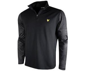 Lyle & Scott Maglione Golf Uomo Strato Intermedio - Nero Intenso - M