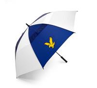 Lyle & Scott - Ombrello da golf da 157 cm, design a doppia copertura, ombrello antivento con asta leggera in fibra di vetro, ombrello da golf a doppia copertura, copertura protettiva, accessori