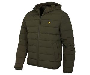 Lyle & Scott - Piumino da uomo leggero con cerniera completa casual, Verde oliva, M