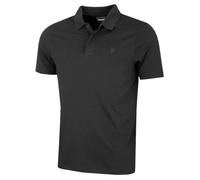 Lyle & Scott, polo da uomo in tinta unita Eagle, in cotone superfine, da golf, Nero corvino, M