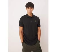 Lyle & Scott - Rally - Polo nera con bordi a contrasto-Nero S