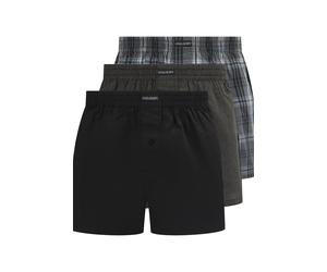Lyle & Scott Robinson 3 Pack Cotton Boxer Shorts Check/black/stripe Taglia: S | Biancheria intima Outlet | Uomo