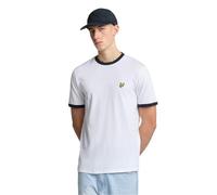 Lyle & Scott Uomo T-Shirt da Uomo, White/Dark Navy, XXL