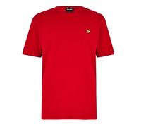 Lyle & Scott T-Shirt Uomo Rosso T-Shirt Casual con Patch Logo al Petto M