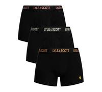 Lyle & Scott Uomo Confezione da 3 Bauli Barclay, Black (Orange/Grey/Pink), L