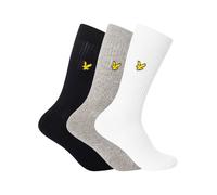 Lyle & Scott Uomo Confezione da 3 calzini Hamilton Premium, bianca