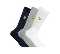 Lyle & Scott Uomo Confezione da 3 calzini sportivi premium, Multicolore