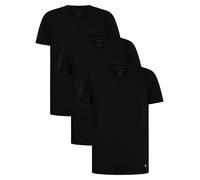 Lyle & Scott Uomo Confezione da 3 t-shirt basic da relax con scollo a V, Nero