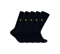Lyle & Scott Uomo Confezione da 5 calzini Liam Premium, Blu