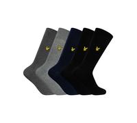 Lyle & Scott Uomo Confezione da 5 calzini Liam Premium, Blu