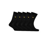 Lyle & Scott Uomo Confezione da 5 paia di calzini sportivi Camdyn Premium, Nero