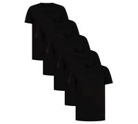 Lyle & Scott Uomo Confezione da 5 t-shirt basic da relax, Nero