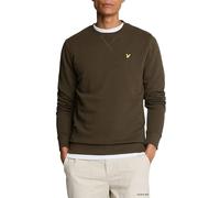 Lyle & Scott Uomo Felpa Girocollo Lavata Verde Oliva XS