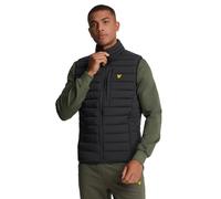 Lyle & Scott Uomo Gilet Trapuntato Leggero Elasticizzato, Jet Black, L