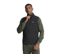 Lyle & Scott Uomo Gilet Trapuntato Leggero Elasticizzato, Jet Black, L
