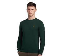 Lyle & Scott Uomo Maglia Girocollo in Cotone Merino Verde Scuro XXL