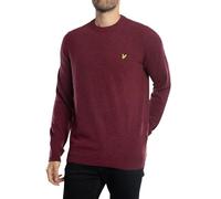 Lyle & Scott Uomo Maglia Girocollo in Misto Lana d'Agnello, Rosso, L