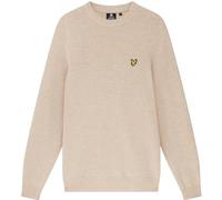 Lyle & Scott Uomo Maglione Girocollo in Misto Lana d'Agnello Marna Tortora S