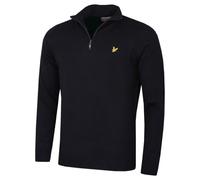 Lyle & Scott Uomo Maglione Merino da Golf con Zip A 1/4 Navy Scuro M