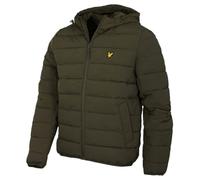 Lyle & Scott Uomo Piumino Casual Leggero Cerniera Intera - Verde Oliva - M