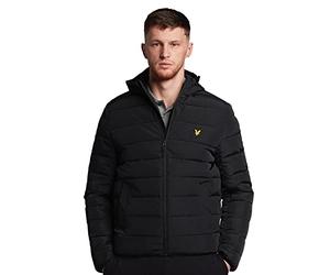Lyle & Scott Uomo Piumino Leggero, Jet Black, XXL