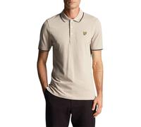 Lyle & Scott Uomo Polo A Punta, Chalk/Gunmetal, XS
