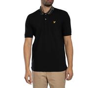 Lyle & Scott Tartan Collar Polo da uomo, nero, L