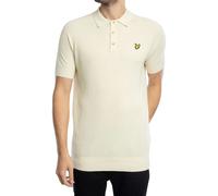 Lyle & Scott Uomo Polo in maglia di misto lino, Beige