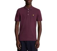 Lyle & Scott Polo Uomo Monocolore Tipped con Riga Borgogna S