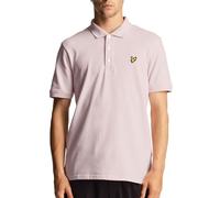 Lyle & Scott Uomo Polo Monocolore Tipped con Riga Rosa Chiaro XL
