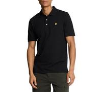 Lyle & Scott Uomo Polo Tinta Unita in Cotone Biologico, Jet Black, XL