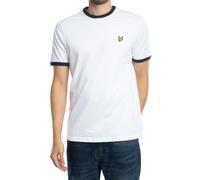 Lyle & Scott Uomo T-Shirt da Uomo, White/Dark Navy, XL