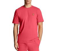 Lyle & Scott Uomo T-Shirt in Cotone Biologico Tinta Unita, Rosa, M