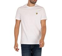 Lyle & Scott Uomo T-shirt tinta unita con logo, bianca