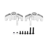 Lylithuif 2 pezzi Coppa dello sterzo RC Coppa dello sterzo professionale in lega di alluminio per LOSI Hammer Rey U4 Rock Racer 1/10 RC Parti di aggiornamento per auto Accessori di ricambio (Argento)