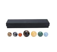 Lylithuif 8 Pianeti Ornamento di Cristallo Decorazione del Solare Sfera di Cristallo Fatta a Mano Squisita per la Scrivania di Casa Ufficio Display Guarigione Meditazione Amanti