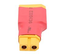 Lylithuif Adattatore connettore XT90 maschio a XT60 femmina Design compatto ad alta sicurezza Forte compatibilità per modelli di aerei RC Modelli di auto Modelli di navi Plastica rossa