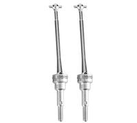 Lylithuif Albero di trasmissione anteriore universale 2 pezzi Albero di trasmissione anteriore in lega di alluminio per 1/12 12423 12428 Accessorio per auto RC Nero Argento (Argento 0090S)