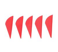 Lylithuif Alette per frecce in plastica ad alte prestazioni durevoli fai da te tiro con l' da caccia frecce di mira per sport all'aria aperta 5 pezzi (Rossa)