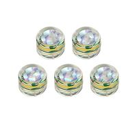 Lylithuif Attrazione Subacquea di Pesci Lampada a LED Esca 5 Pezzi Forma di Occhio 12 mm Batteria Elettronica a Bottone Attrattore di Pesci Esca Leggera Compatta Portatile Luminosa