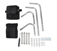 Lylithuif Attrezzo da giardinaggio per sedile per ginocchio Supporto ergonomico per caviglia in acciaio inossidabile Tutore per gamba multifunzionale per ginocchio per lavori di