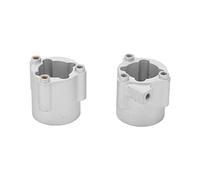 Lylithuif Base adattatore per asse posteriore Lega di alluminio ad alta resistenza Leggero durevole per Absima Sherpa 1/8 1/10 RC Crawler Car Parts Set di coppie di colori argento