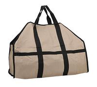 Lylithuif Borsa per legna da ardere in tessuto Oxford Borsa per legna da ardere durevole e di grande capacità per il trasporto di legna da ardere all'aperto Cachi 23,2 x 18,5 x 0,4 pollici