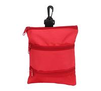 Lylithuif Borsa per tee da golf Borsa portatile per palline da golf Squisita borsa multitasche per tee da golf con clip per uomo donna golfisti Materiale in tessuto resistente Dimensioni (Rossa)
